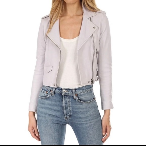 IRO Jackets & Blazers - Iro Asheville Lilac Moto Leather Jacket